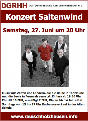 Konzert SaitenWind 2015 in der Alten Schule Rauischholzhausen